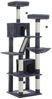 PAWZ Road Kratzbaum Kratzbaum, Großer Spielturm,6 Kratzstämme,2 Kratzbrettern, 180cm, grau, dunkelgrau, beige,rosa Bild 1