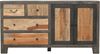 Sideboard ERIK - Mangoholz Mehrfarbig 88 x 40 x 165 cm | Schrank Flur Schlafzimmer Kommode Bild 3