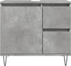 vidaXL Waschbeckenunterschrank Betongrau 65x33x60 cm Holzwerkstoff 857225 Bild 4