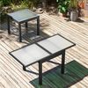 Outsunny Gartentisch ausziehbar, aus Aluminium, 160x80 cm (rutschfest Campingtisch, 1-St, wetterfest Buffettisch), für 4-6 Personen, für Outdoor, Garten, Terrasse, Balkon, Schwarz Bild 3
