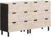 vidaXL Sideboard 2 pcs Weiße gewaschene Oberfläche 60 x 33 x 75 cm 3310028 Bild 2