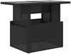 vidaXL Gartentisch mit Glasplatte Schwarz 100x55x73 cm Poly Rattan 365970 Bild 2