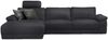 KAWOLA Sofa LOLA Ecksofa XL Leder schwarz mit motorischer Relaxfunktion Recamiere links 84 x 178 x 304 cm Bild 3