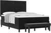 vidaXL Boxspringbett mit Kopfteil Schwarz 190 x 140 cm Samt 3344512 Bild 2