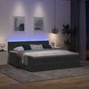 vidaXL Ottoman-Bett mit Matratzen & LEDs Schwarz 200x200 cm Samt 3312949 Bild 3