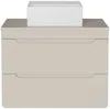 Vente-unique - ARUBA Waschbeckenmöbel Holz, Platte Beige - B 46 cm x H 59 cm x L 80 cm Bild 2