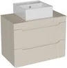 Vente-unique - ARUBA Waschbeckenmöbel Holz, Platte Beige - B 46 cm x H 59 cm x L 80 cm Bild 3