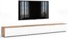 AX LIVING Barvo 3x100 TV Kommode Lowboard Braun/Weiß Hochglanz Stehend Bild 4