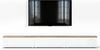 AX LIVING Barvo 3x100 TV Kommode Lowboard Braun/Weiß Hochglanz Stehend Bild 3