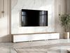 AX LIVING Barvo 3x100 TV Kommode Lowboard Braun/Weiß Hochglanz Stehend Bild 2