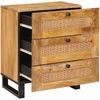 vidaXL Nachttisch Natur 50 x 33 x 62 cm Massivholz Mango 4018053 Bild 2