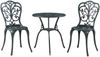 Bistro-Set Lupsam 3-tlg. Aluminiumguss Dunkelgrau mit grüner Patina [casa. pro] Bild 2