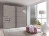 Schlafzimmer-Set >Tilburg< (4tlg.) Schrank, Bett 188x92x210cm, Nachtkommoden, Saharagrau / Grafit Bild 2