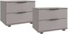 Schlafzimmer-Set >Tilburg< (4tlg.) Schrank, Bett 188x92x210cm, Nachtkommoden, Saharagrau / Grafit Bild 4