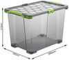 ROTHO Aufbewahrungsbox 3er Set Aufbewahrungsbox mit Deckel 65l EVO Total (Aufbewahrungsset, 3er-Set) Bild 4