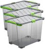 ROTHO Aufbewahrungsbox 3er Set Aufbewahrungsbox mit Deckel 65l EVO Total (Aufbewahrungsset, 3er-Set) Bild 2