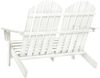 vidaXL 2-Sitzer Adirondack-Gartenbank Massivholz Tanne Weiß 315899 Bild 4