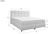 Boxspringbett Bett Schlafzimmerbett SOPHIE 200x200cm Stoff Rolf Dunkelgrau Bild 5