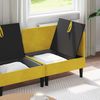 vidaXL Wohnzimmergarnitur mit Kissen mit Speicher 4 pcs Gelb Samt 3413759 Bild 3