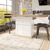 Esstisch Teleskoptisch Klappbarer Küchentisch für 4-6 Personen Ausziehbarer Esstisch Platzsparender Küchentisch für Küche und Wohnzimmer Minimalistisches Schranktür-Design Holz Weiß 110-140 x 80 cm Bild 2