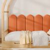 Ausziehbett 140/100×140/200 cm mit gebogenem Dach aus Kiefernholz – Natur/Orange Bild 4