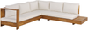 Ecksofa MARETTIMO Akazienholz Cremeweiß Bild 4