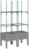 vidaXL Pflanzkübel mit Rankgitter Hellgrau 80x40x142,5 cm PP 367952 Bild 2