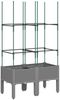 vidaXL Pflanzkübel mit Rankgitter Hellgrau 80x40x142,5 cm PP 367952 Bild 5