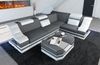 Stoff Ecksofa Bianchi L Form - Mikrofaserstoff - grau-weiß - Rechts Bild 3