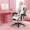 oyajia Gaming-Stuhl Bürostuhl Ergonomisch mit Kopfstütze und Katzenohren, PU-Leder (Gamer Stuhl, Racing Computerstuhl PC Stuhl mit Fußstütze Kopfstütze, 1 St), 115-125cm verstellbare Sitzhöhe, mit Lendenwirbelstütze Bild 2