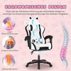 oyajia Gaming-Stuhl Bürostuhl Ergonomisch mit Kopfstütze und Katzenohren, PU-Leder (Gamer Stuhl, Racing Computerstuhl PC Stuhl mit Fußstütze Kopfstütze, 1 St), 115-125cm verstellbare Sitzhöhe, mit Lendenwirbelstütze Bild 3