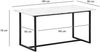 Esszimmertisch 160 x 80 x 76 cm Küchentisch Weiß in Marmor-Optik Modern, Esstisch Groß, Speisetisch Rechteckig, Tisch Esszimmer mit Metallbeinen Bild 4