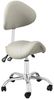 Physa Drehstuhl Sattelstuhl Sattelhocker mit Lehne Rollhocker Grau & Silbern, Grau, Silbern Bild 5