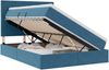 vidaXL Bett mit Stauraum und LED mit LED Dunkelblau 140 x 200 cm Samt 3372613 Bild 2