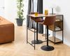 Barhocker >I_Oregon< in cognac, Polyurethan, Stahl - 47x110x51cm (BxHxT) Bild 3