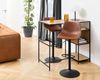 Barhocker >I_Oregon< in cognac, Polyurethan, Stahl - 47x110x51cm (BxHxT) Bild 2