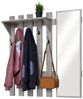 Mondeer Garderobenpaneel Garderobe mit Spiegel, Wandhalter mit 5 Häkchen, 100 x 106 x 22 cm Bild 3
