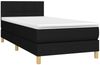 vidaXL Boxspringbett mit Matratze & LED Schwarz 100x200 cm Stoff 3133695 Bild 3
