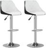 vidaXL Barhocker 2 Stk. Weiß und Schwarz Kunstleder 335239 Bild 2