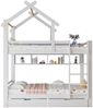 Ulife Etagenbett Hausbett Kinderbett mit Schubladen und Regalen Bild 5
