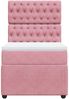 vidaXL Boxspringbett mit Matratze Rosa 90x200 cm Samt 3292249 Bild 4