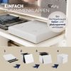 CASARIA® Faltbarer Sitzhocker mit Stauraum Kunstleder Weiß Bild 5