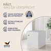 CASARIA® Faltbarer Sitzhocker mit Stauraum Kunstleder Weiß Bild 3