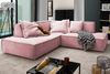 KAWOLA Sofa SAMU Ecksofa Stoff rosa Recamiere links 72 x 224 x 226 cm Bild 2