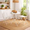 HTI-Living Gartenstuhl 2er-Set Basil Metall Creme (Set, 2 St) Bild 3
