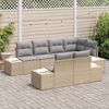 vidaXL Gartensofa-set 7 pcs Beige und Hellgrau Poly-Rattan 3355769 Bild 3