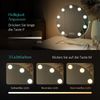 EMKE Runder Schminkspiegel Hollywood Spiegel mit Beleuchtung LED Tischspiegel, mit Touch, 3 Lichtfarben,11 Dimmbaren LED-Leuchtmitteln,7 x Vergrößerungsspiegel,Memory-Funktion, 360° Drehbar,Weiß,50 cm Bild 2