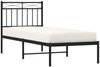 vidaXL Bettgestell mit Kopfteil, Metall, Schwarz, 75x190 cm Bild 3