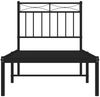 vidaXL Bettgestell mit Kopfteil, Metall, Schwarz, 75x190 cm Bild 5