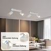 ZMH LED Deckenlampe Deckenstrahler Schwarz - 2 Flammig Deckenspots Flur GU10 Modern Deckenleuchte Flurlampe Schwenkbar Design Wandstrahler für Wohnzimmer Küche Schlafzimmer Esszimmer - Ohne Glühbirne Bild 2